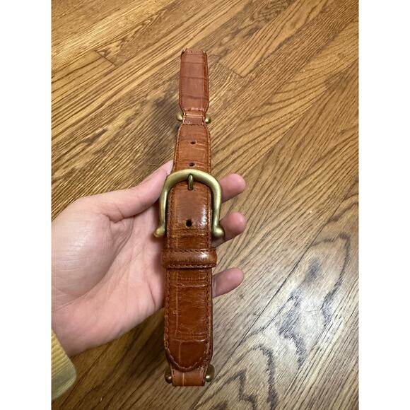Vintage Fossil Brown Leather Belt Size Medium - Picture 1 of 7
